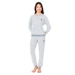 U.S. POLO ASSN. Uzunkol Viskon Pijama Takımı, M, USPAREN201-28, Lacivert, kadın