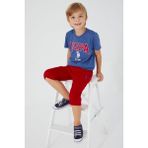 U.S. Polo Assn. Vivid Natural Silk Gece Mavisi Erkek Çocuk Bermuda Takım - 14 - 15 Yaş