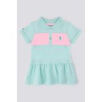 U.S. Polo Assn. Weaving A Frill Skirt Açık Yeşil Bebek Elbise - 2 - 3 Yaş - Nil