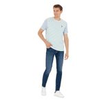 U.S. Polo Assn. Yatay Çizgili Bisiklet Yaka T-Shirt MİNT 3XL