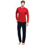 U.s. Polo Erkek Uzun Kol Damat Çeyiz Kutulu Bordo Pijama Takım 17384