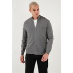 U.S. Polo Pamuklu Slim Fit Logolu Erkek Hırka G081SZ0TH2227188 GRİ MELANJ