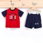 U.S. Polo USB266 Kırmızı 2'li Erkek Bebek Kısa Kol Takım