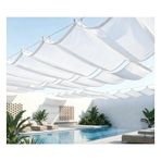 U-şekilli Dalga Güneşlik, Geri Çekilebilir Dalga Gölge Yelkenleri, UV Engelleme, Montaj Kiti ile U Şekilli Boyutlu Kayar Stor Pergola, Pergola Kapak Cam Ev Kanopi için(W1.3*L13m/W4.26*L42.65ft)