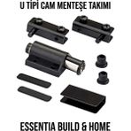 U Tipi Cam Vitrin Kapak Menteşesi – Mıknatıslı Çıtçıt Itici Kilit Seti