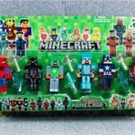 U-Toys Mine Craft 6'Lı Figür Oyuncak Örümcek Adamlı Lego Set
