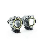 U7 Motosiklet Sis Far Led Mercekli Angel Led ( 2 Adet) 3 Modlu
