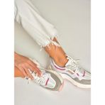 U973568209 Beyaz/Lila Kalın Tabanlı Spor Ayakkabı Sneakers