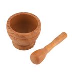 Uadme Havan Havanı Seti, Manuel Sarımsak Öğütücü Çok Fonksiyonlu Harç Karıştırma Kasesi Sarımsak, Zencefil, Ot, Kuru Baharat Ezmek için (Ahşap Damarı)