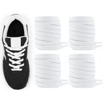 UamGlsob New Balance Sneakers için 2 Çift Düz Ayakkabı Bağcıkları, 5/16" (8mm) Atletik Klasik Ayakkabı Bağcıkları Yedek İpler, Beyaz, 63"/160cm