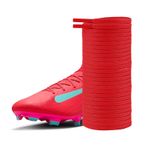 UamGlsob Nike Mercurial Ayakkabı için 5/32 '' (4mm) Futbol Ayakkabı Dantelleri, Futbol Sneakers için İnce Düz Ayakkabı Bağcığı Yedek Dizeleri, Kırmızı, 54''/140cm
