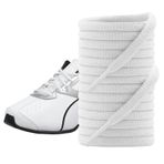 UamGlsob Puma Koşu Spor Ayakkabıları için Oval Ayakkabı Dantelleri, 1/4 "(6mm) Bağcıklı Yürüyüş Ayakkabıları için Ayakkabı Bağcığı Dizeleri Değiştirme, Beyaz, 36"/90cm