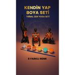uAmor Tribal Zen Yoga Serisi – 3’lü Heykel,Obje,Biblo Büst Dekoratif Set (KENDİN BOYA SETİ)