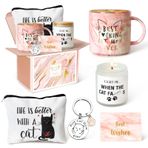 UAREHIBY Kedi Severler Kadınlar için Hediyeler, Kedi Anne, Kızı, Kız Kardeş, Arkadaşlar, Teyze, Eş, İş Arkadaşları, BOSS, Sevgililer Günü Hediyesi, Noel Hediyeleri, Öğretmen Takdir Hediyeleri