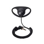 UAYESOK 3,5 mm 1 Pin Alıcı/Sadece Dinleme Güvenlik D Şekilli Kulak Kancalı Kulaklık İki Yönlü Radyo Motorola Kenwood Vertex Yaesu Hoparlör Mikrofon için