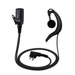 UAYESOK G-Shape Kulaklık Telsiz Emniyet Kulaklığı PTT Mikrofonlu 2 Pin Motorola CP040 DP1400 CLS1110 CLS1410 Hytera Midland G18 2 Yönlü Radyo
