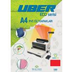 Uber A4 100 Adet Opak Kırmızı PVC Cilt Kapakları