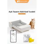 UBPet C31 Açık Tasarımlı Otomatik Akıllı Kedi Tuvaleti | APP Kontrollü, Otomatik Temizleme, 38 dB Sessiz