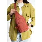 Üç Bölmeli Unisex Göğüs (Bodybag) Çantası Kiremit (Model: 571-9N)