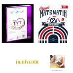 Üç Dört Beş Yayınları TYT Türkçe branş deneme ve Orijinal yayınları TYT matematik branş deneme seti (priz telefon tutucu hediye)