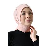 Üç Farklı Bağlamalı Tesettür Hazır Pratik Şal Pembe