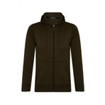 Üç Iplik Fermuarlı Kapüşonlu Yeşil Erkek Sweatshirt
