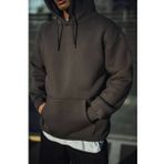 Üç İplik Penye Kapşonlu Basic SweatShirt - Antrasit