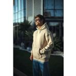 Üç İplik Penye Kapşonlu Basic SweatShirt - Bej