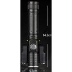 Üç-Kafa USB Şarj CREE LED El Feneri Alüminyum Taktik W8 E38