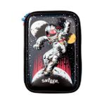 Üç Katlı Orjinal Astronot ve Dinazor Kabartmalı Hardtop Kalem Kutusu