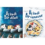 Uc Kedi Bir Dilek - Uc Kedi Bir Canavar 2 Kitap Set Ciltli - Sara Sahinkanat