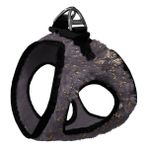 Üç Kilitli Simli Peluş Kedi Köpek Göğüs Tasması 28-34 Cm X-small Gri