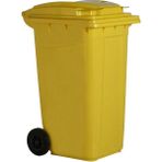 Uçak 120 Lt Çöp Konteyneri Plastik Tekerlekli