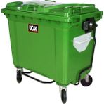 Uçak 770 Lt Çöp Konteyneri Plastik Pedallı Tekerlekli