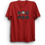 Uçak, Borda, Gösterge Paneli, Pilot, Airplane, Kokpit, Cockpit Tişört - 2XL - Kırmızı