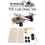 Uçak Deney Seti 1 Paket Pervane Dc Motor Uçak Maket Ahşap Uçak Planör Pilli Deney Okul Hobi Etkinlik Sınıf