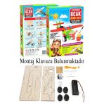 Uçak Deney Seti 1 Paket Pervane Dc Motor Uçak Maket Ahşap Uçak Planör Pilli Deney Okul Hobi
