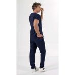 Uçak İş Giyim Lacivert Erkek Kesim U-flex Likralı Cerrahi Takım Hemşire & Doktor Forması - 3XL