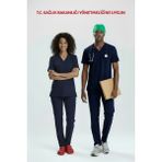 Uçak İş Giyim LACİVERT HEMŞİRE FORMASI LİKRALI SCRUBS TAKIM (PATRIOT BLUE) - Lacivert - XS