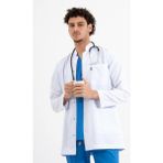 Uçak Medikal Beyaz Ara Boy, Hakim Yaka, Doktor Önlüğü - S