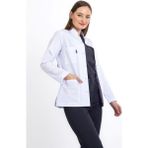 Uçak Medikal Beyaz Ceket Boy, Uzun Kol, Hakim Yaka, Doktor Önlüğü - XS