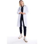 Uçak Medikal Beyaz Maxi Boy, Klasik Yaka, Doktor Önlüğü - 3XL