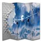 Uçak Tasarımlı Özel Tasarım Paravan Room Divider 180 x 200 cm