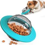 Uçan Diskler Oyuncaklar Köpek Yavaş Gıda Besleyici Topu Uçan Daire Oyunu Kedi Çiğnemek Sızdıran Yavru Iq Eğitim Oyuncak Anti Choke Bulmaca Köpekler | Köpek Oyuncakları (Yurt Dışından) - Mavi