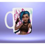 Uçan Kupa Arcane- Lol-Jinx Figürlü "jinx Was Here" Yazılı Kupa - 001 - Beyaz - 1 Adet