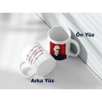 Uçan Kupa Atatürk Desenli Gençliğe Hitabe Yazılı Kupa - 001 - Beyaz