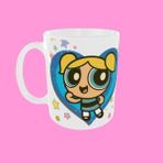 Uçan Kupa Powerpuff Gırls Temalı Bubbles Figürlü Tasarım Arkadaş Kupa - 001 - Beyaz - 325 ml