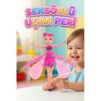 Uçan Peri Bebek Hareket Sensörlü Şarjlı Dazzle Colour Işıklandırmalı Uçan Pembe Oyuncak Bebek