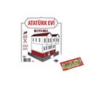 Uçandaire Atatürk Karton Boyama Evi Eğitici Aktivite Ve Zeka Geliştirici Ürün + 12 Li Pastel Boya Hediyeli