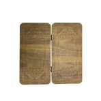 Uçandaire Mini Tavla Seyahat - Tesbih Ağacı Desenli Cep Tavla 24x24 cm -Plastik Pullar- Backgammon